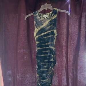 Michael Stars Black and Tan Tie-Dye Maxi Dress